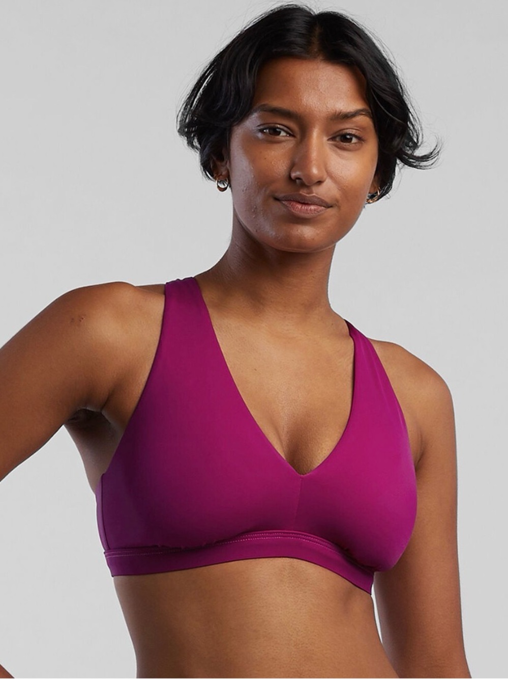 NWT Title Nine Better Bikini Top Adjustable Straps Size Medium Pink B/C Cup
